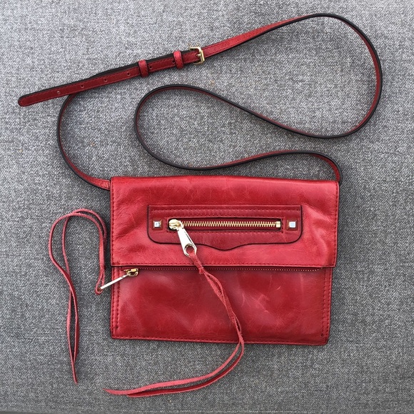 Rebecca Minkoff Handbags - REBECCA MINKOFF Distressed Leather Crossbody Bag